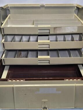 Vtg  Plano 757 Tackle Box Organizer USA Multi Drawer Large Fishing Storage Case